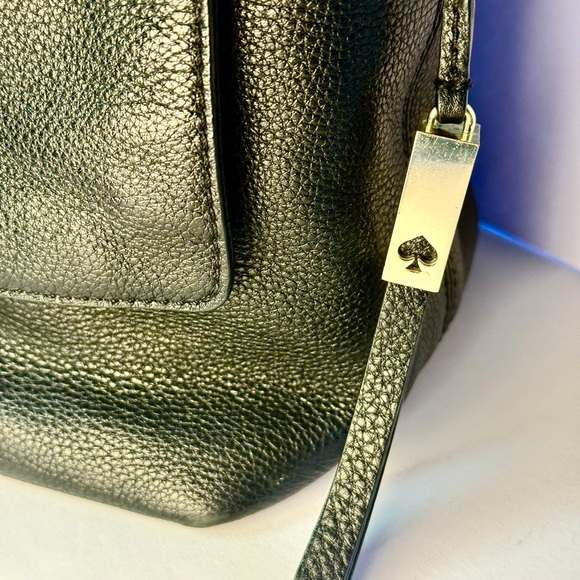 Kate Spade New York Black Pebbled Soft Leather Satchel Crossbody Bag Purse - Picture 2 of 11